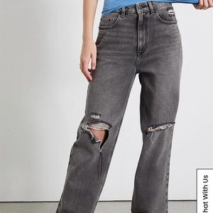 PacSun Washed Black Ripped Boyfriend Jeans